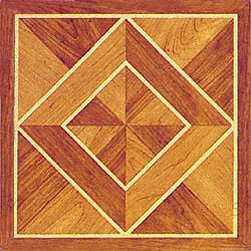Wood Diamond Vinyl Floor Tile 20 Pcs Self Adhesive Flooring - Actual 12'' x 12''