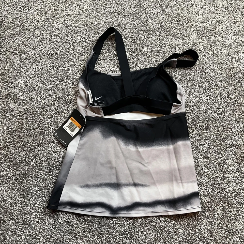 Nike Swim Tankini Top Womens Small Black Gray Ombre Swimsuit NESS8222-001 - Image 2 of 4