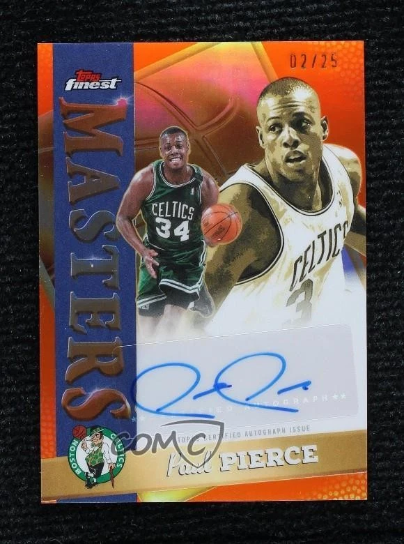 Topps Paul Pierce Basketball Autographed Sports Trading Cards