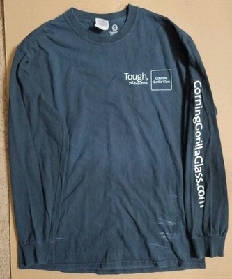 Corning Inc Gorilla Glass Long Sleeve Men's M Flaws Pit 18 Length 27 Two Sided 