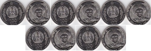 Kazakhstan - 5 pcs x 100 Tenge 2016 UNC Abylhair khan Lemberg-Zp - Foto 1 di 2