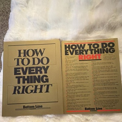 Bottom Line Personal How to Do Everything Right PB English Nonfiction Self-Help