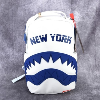 Sprayground Shark PVC Large Leather Backpack Unisex Plaid