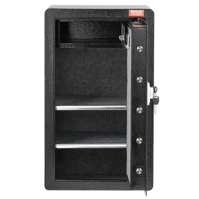 Single Door 4.0 cu.ft Safe Box with Key Lock & Password, Safe Lock Box with Fir