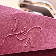 Embosser Customize Wedding Monogram Stamp, Personalized 2 Initials