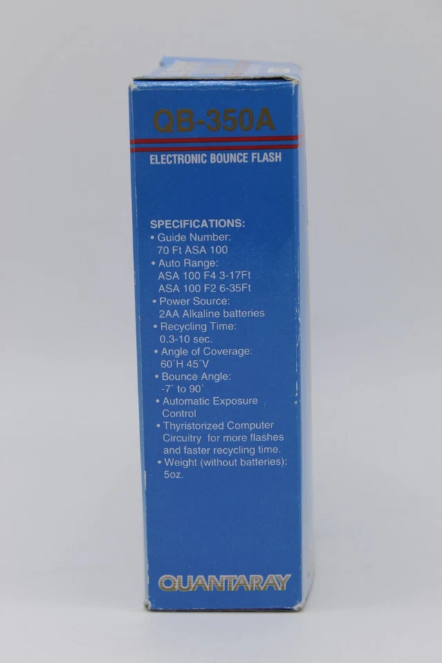 Quantaray QB-350A Shoe Mount Flash, Quick Cycling, Automatic Operation Open Box - Image 3 of 4