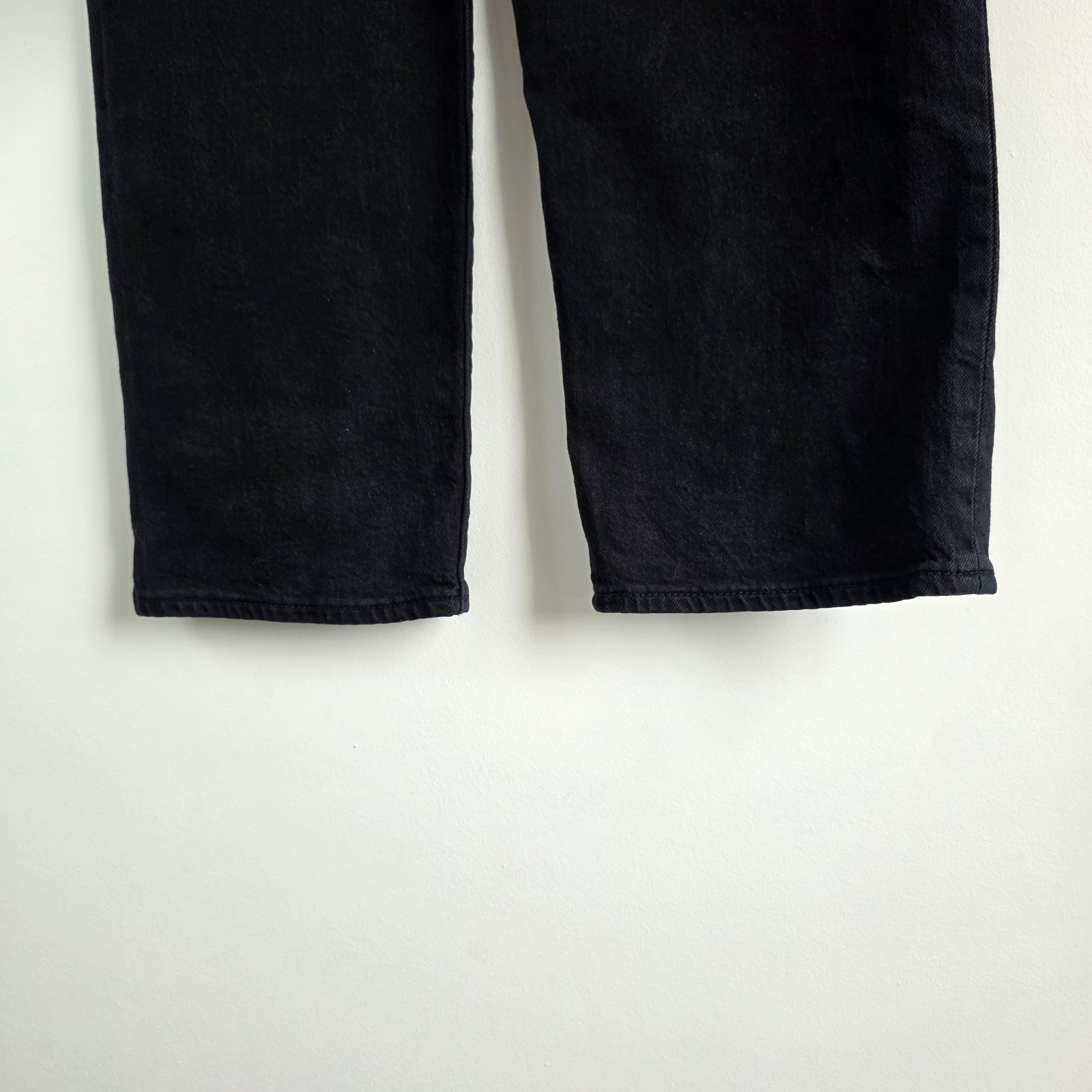 Levi's Ribcage Straight Jeans W27 L27 Black High Rise Women's Denim Trousers image 8
