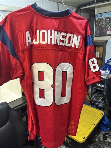 Andre Johnson #80 Houston Texans Reebok NFL On-Field Red Jersey Mens 50 - Picture 4 of 5