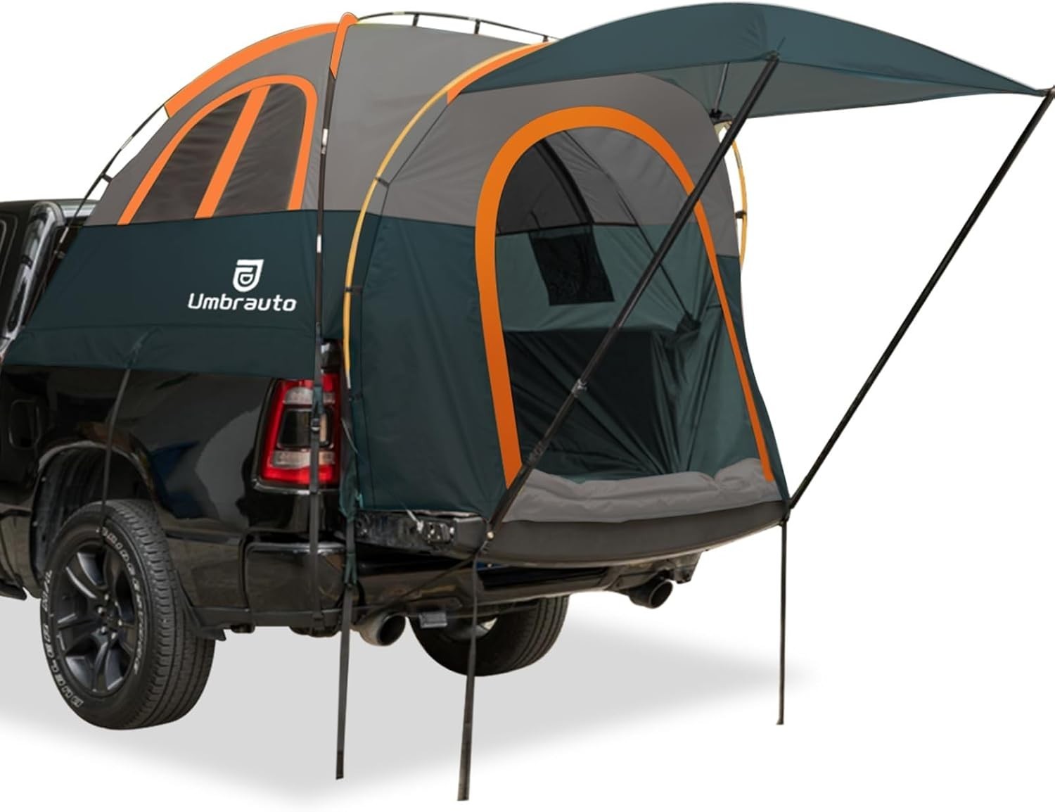 Truck Bed Tent with Awning: 5.5-5.8FT PU3000mm Waterproof Ta