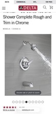 Delta Classic Single-Handle 5-Spray Tub and Shower Faucet Chrome Valve Included 