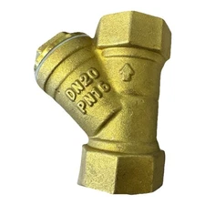 1" Female NPT Brass Y Strainer For Fire Alarm Lines and Plumbing T5 {21}