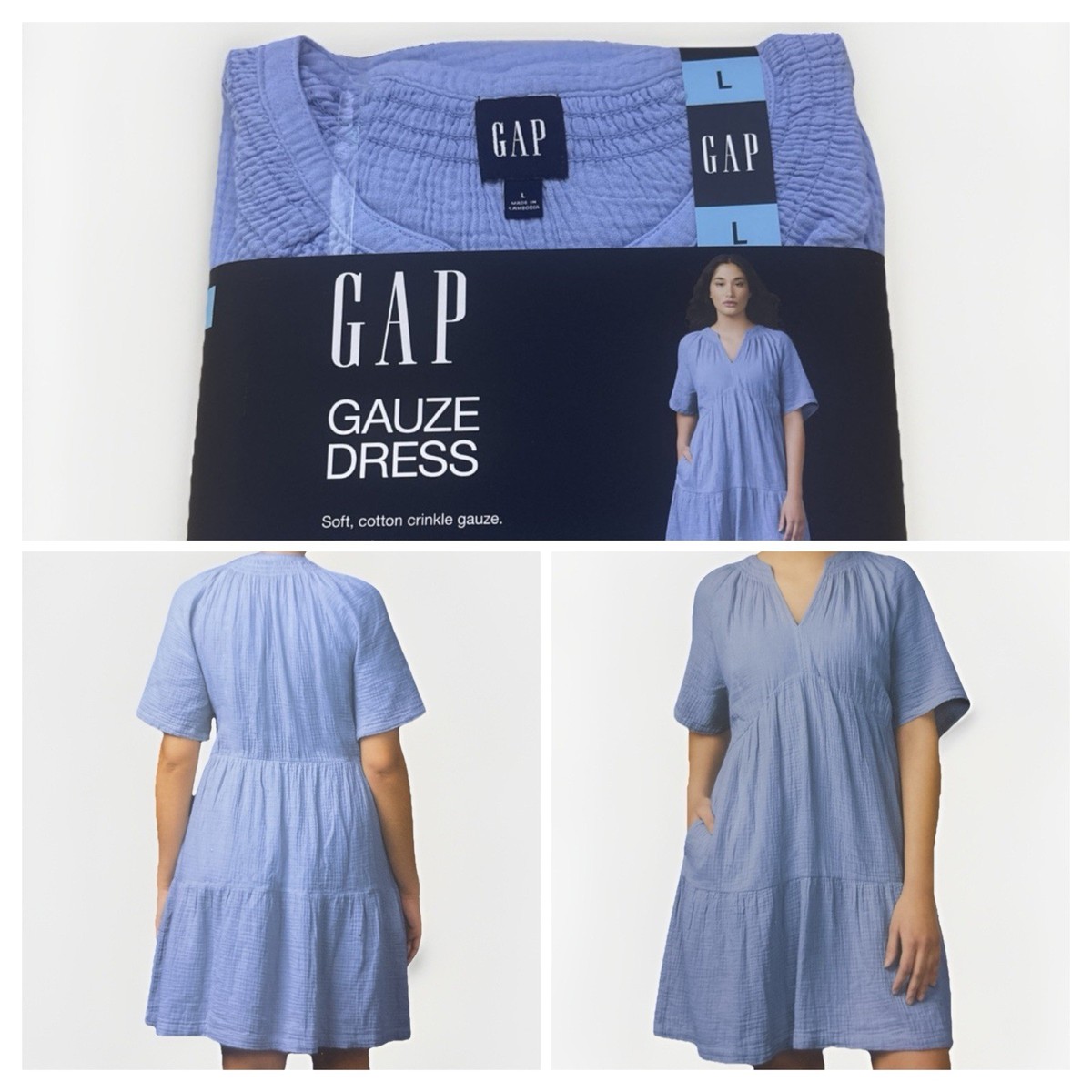 gap crinkle gauze tiered mini dress Crinkle Gauze Tiered Mini Dress