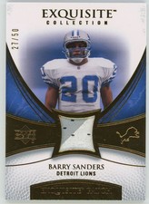 2007 UD Exquisite Patch Gold Barry Sanders /50 Lions