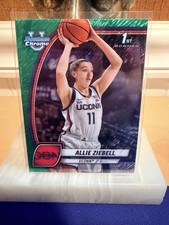 2024-25 Bowman University Chrome Allie Ziebell #5 Green Shimmer Refractor 1st