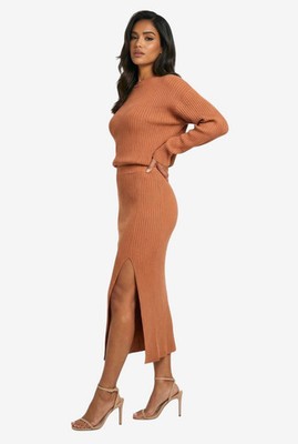 Project Social T Before Sunset Sweater Skirt NWT Color Orange MSRP $78.00