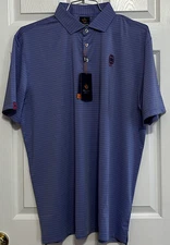 Donald Ross Sport Men's Golf Polo Shirt, XL, Ross, Harbor/Navy/Raspberry, NWT