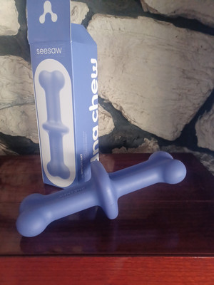 Dog Chew Bone for Aggressive Chewers, A Large Up to 25 lbs dog Seesaw-Blue