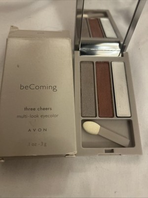 Avon beComing Three Cheers Multi-Look Eyecolor Posh (grayish Bronze White) New