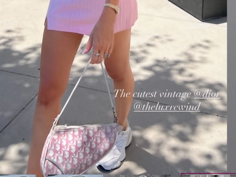 Authenticed By Ebay Vintage Y2K Pink Dior Diorissimo Saddle Bag - Image 2 of 4