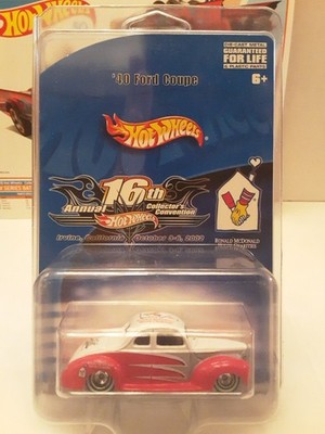 Hot Wheels  40 Ford Coupe 2002,  16Th Collectors Convention, McDonald, 1/4000