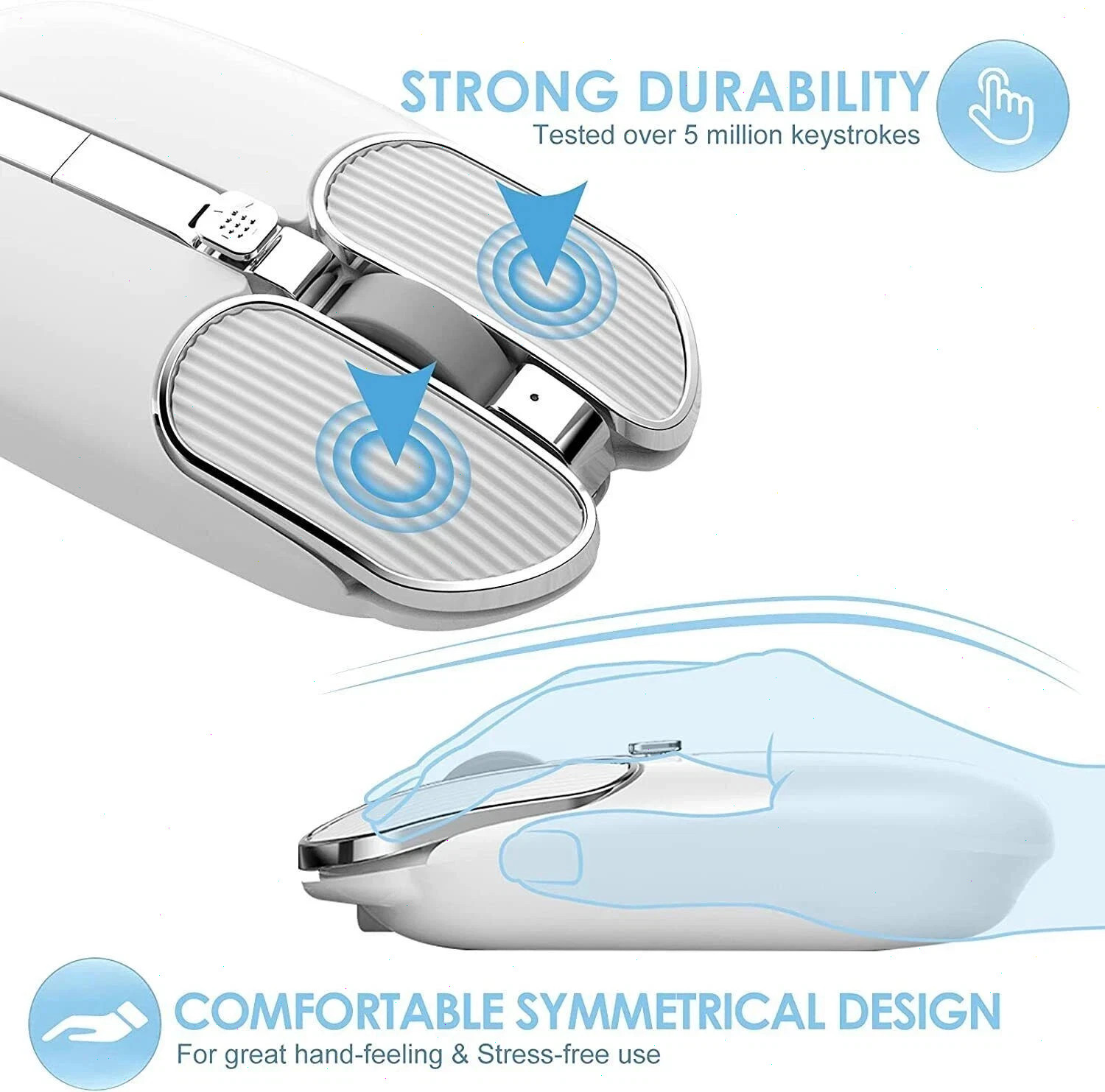 FREEWOLF X1 2.4G Wireless Mouse Rechargeable 3200 DPI Noiseless Slim Portable