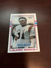 1989 Topps Super Rookie #27 Ickey Woods Rookie Card. rookie card picture