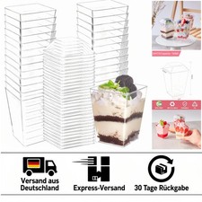 Plastik Dessertschalen 160ml - Wiederverwendbar, stapelbar & elegant für Partys