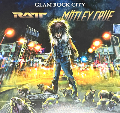 Motley Crue + Ratt Glam Rock City LP Blue Vinyl Early Demos Crue s 1st Demo