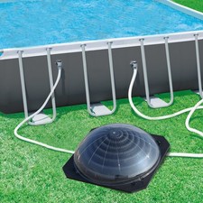 Solar Pool Heater Outdoor Swimming Pools Water Heater with Connector, Black