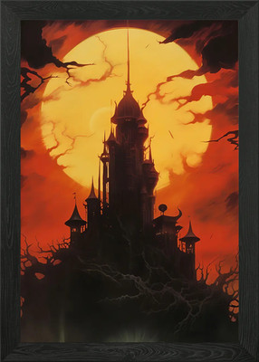 Gerahmtes Wandbild Blood borne Dark Castle Poster Leinwanddruck Bild