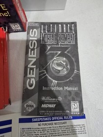Ultimate Mortal Kombat 3 (Sega Genesis) CIB COMPLETE IN BOX W/REG CARD TESTED 