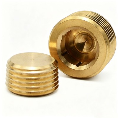 10 Pack 1/2'' Male NPT Brass Plug Allen Key Countersunk Hex