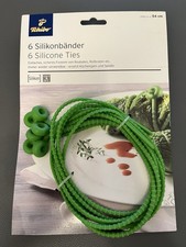 TCHIBO - 6 Silikonbänder - 54 cm - Hellgrün - Fixieren von Braten / Rouladen