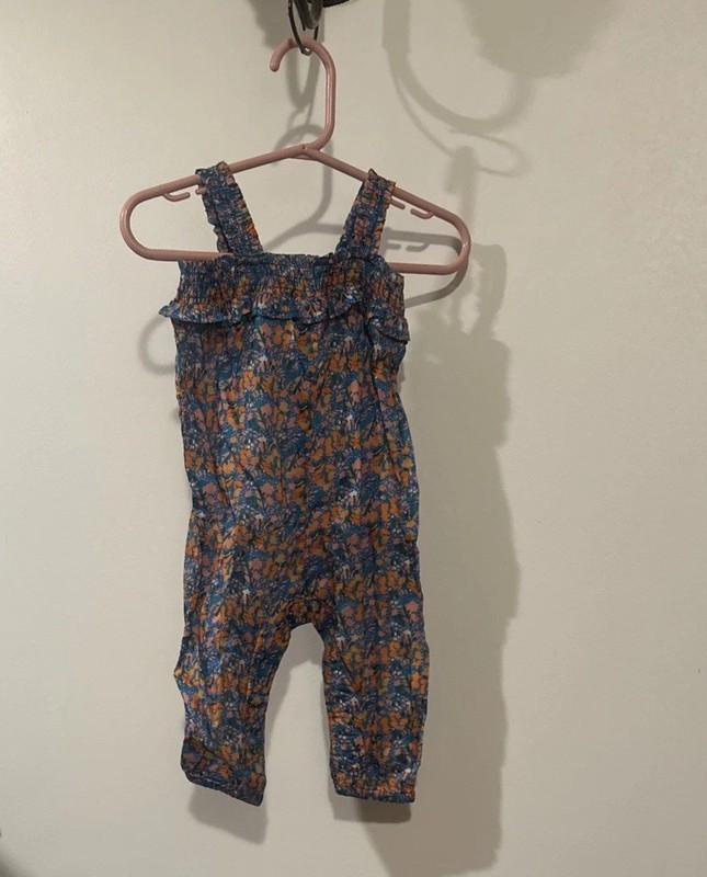 Adorable 🔥 Fodie Fleurs Jumpsuit Blue Orange By Arsene & Les Pipelettes 6...