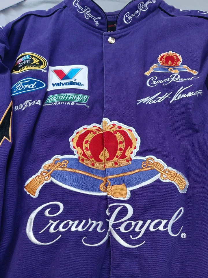 De colección Matt Kenseth J.H. Chaqueta morada Designs Crown Royal para hombre talla 4XL Foto 3 de 4
