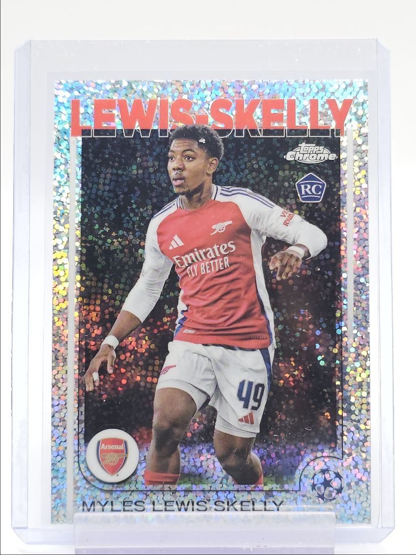 MYLES LEWIS-SKELLY 2024 TOPPS CHROME UEFA ROOKIE SPECKLE #154 RC Q0902