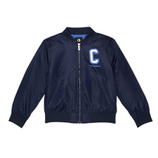 Converse Chenille Bomber Jacket Boys Medium Blue Long Sleeve Full Zip RED599