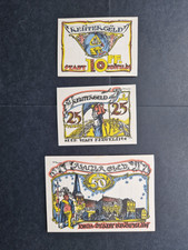 746.1 Notgeldscheine Stadt Kr&ouml;pelin 10, 25, 50 Pfg ohne Datum (1922) Reutergeld