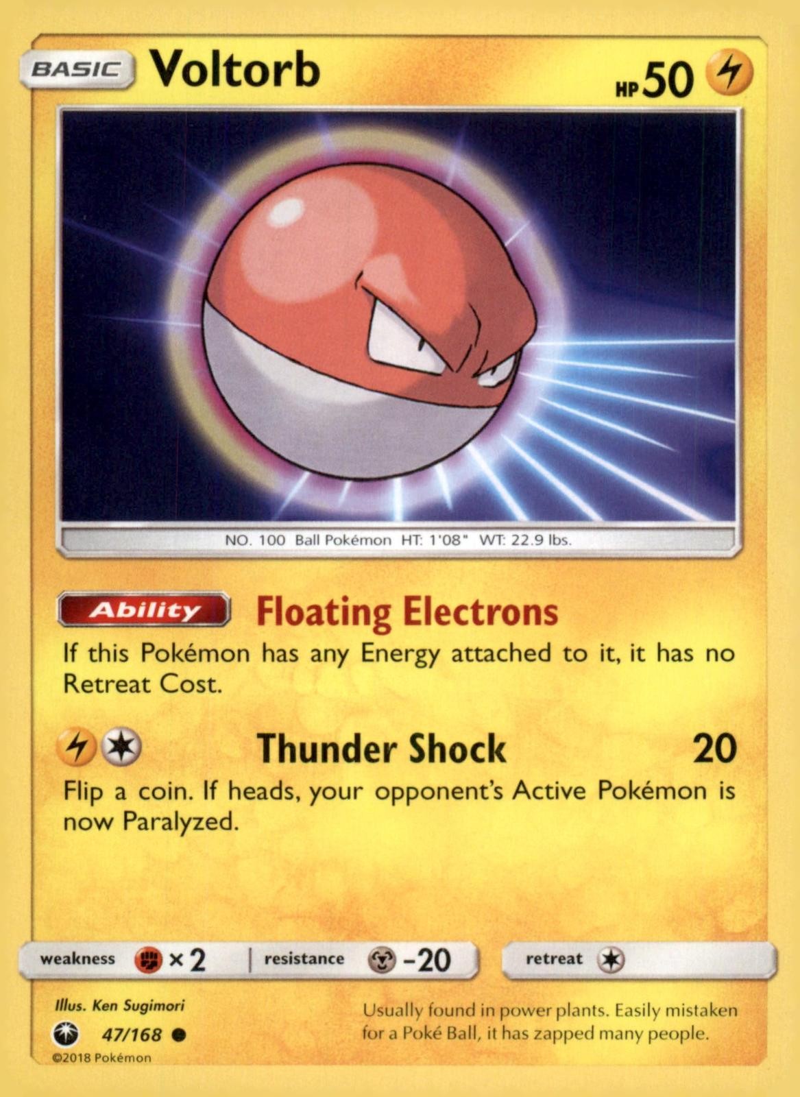 VOLTORB 47/168 CELESTIAL STORM NM