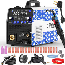 120V /240V RBM2500 PRO, 8-In-1 Multiprocess Welding Machine with Dual Aluminum W
