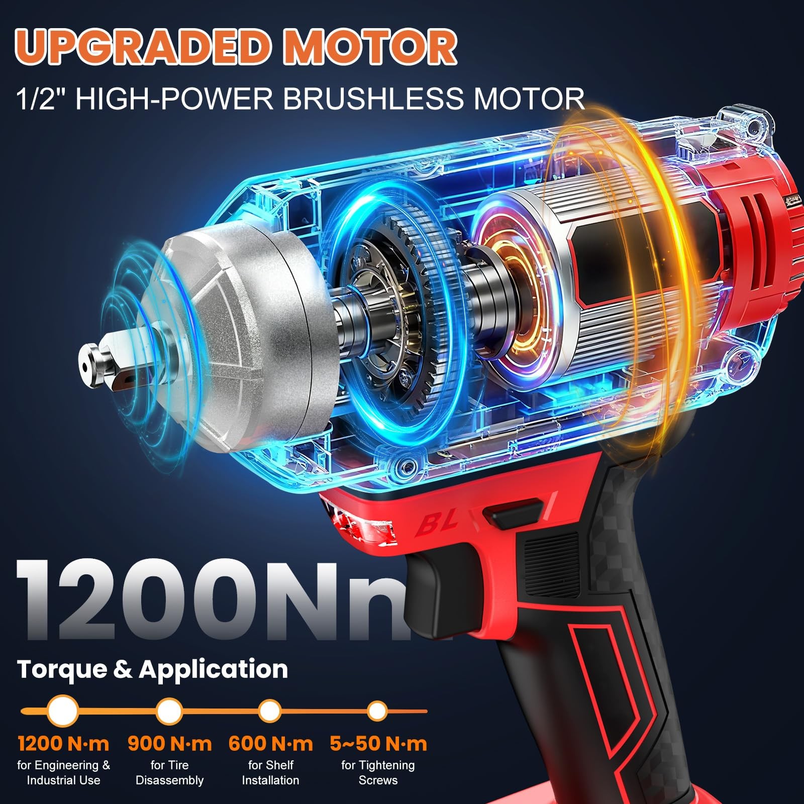 Avvitatore a Impulsi a Batteria 3 in 1 / Impact Driver/Trapano a Percussione foto 4