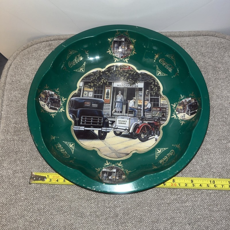 2 Tin Serving Trays Coca-Cola Year 1995-97 Older Designs 