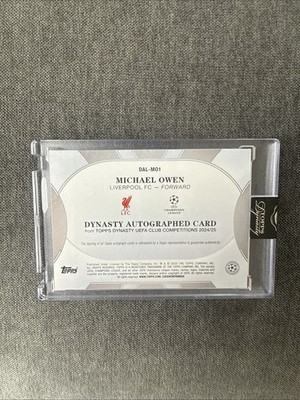 Michael Owen 2024-25 Topps Dynasty UEFA Black Auto 3/5 Michael Owen 2024-25 Topps Dynasty UEFA Black Auto 3/5