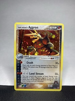 Pokémon TCG Team Magma's Aggron Holo Rare Card 7/95 Team Magma vs Team Aqua