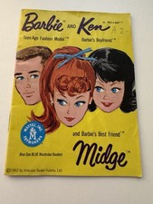 Vintage Barbie, Ken and Midge Mini Magazine Book 1962 Fashion Mattel, Inc