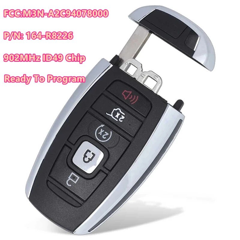 Key Fob Shell Case For Ford F150 Mustang Fusion Explorer Edge Lincoln MKC MKX MKZ F250 F350, Replacement Keyless Entry Remote Smart Key Fob Shell Case, 5 Buttons (Black) In | Whizz - Foto 4