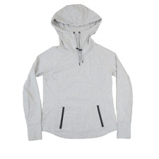 Athleta Sentry Hoodie Pullover Womens Medium Heathered Gray Long Sleeve Shirt