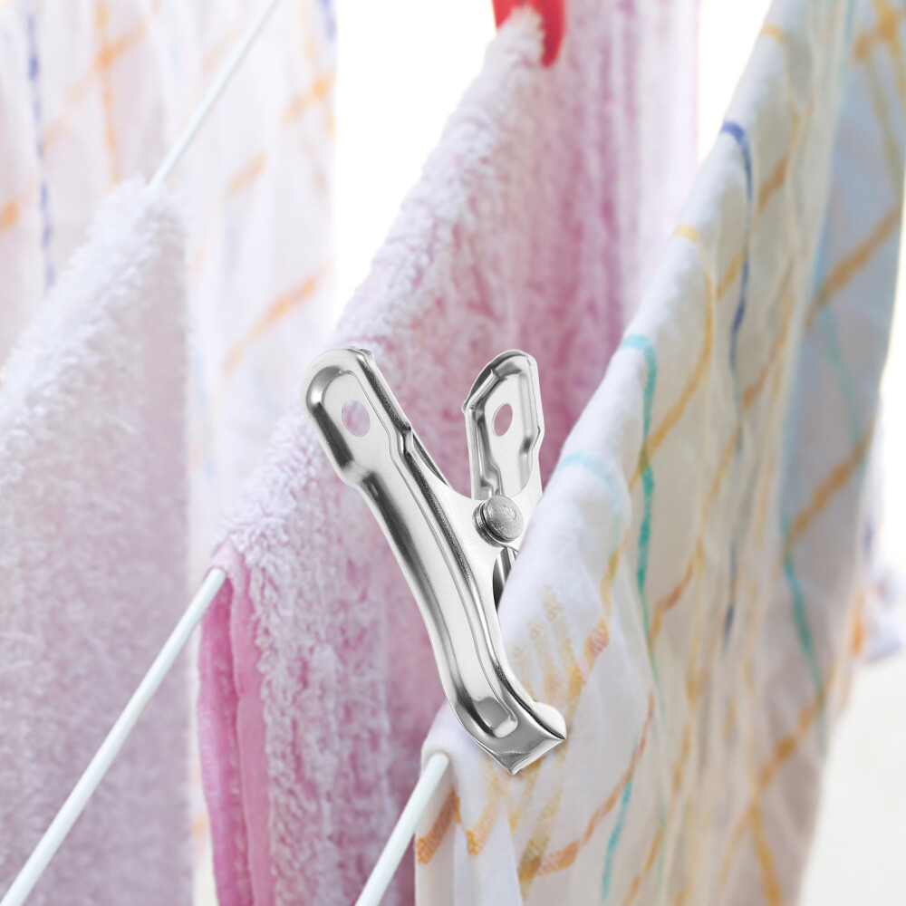 40 Pcs Washing Line Pegs Metal Clothes Peg Beach Towel Clips eBay