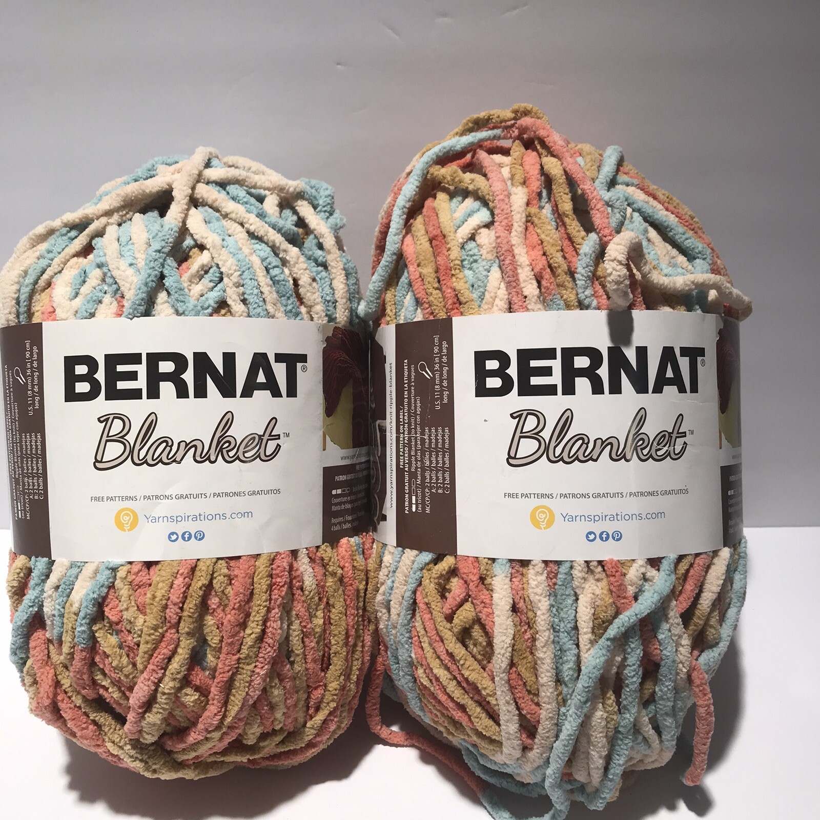 Bernat Yarn Baby Blanket 10 5 Oz Sailors Delight 100 Polyester 2 Skeins New For Sale Online
