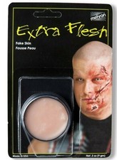 MEHRON EXTRA FLESH .3 oz / 9g - Special FX Makeup Wax with Fibers for Fake Skin 